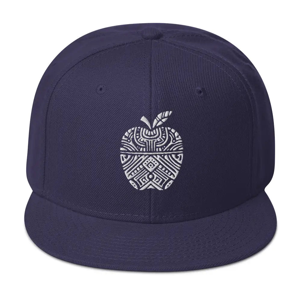 Tribal Wisdom: Knowledge Symbol Snapback Hat - Navy blue