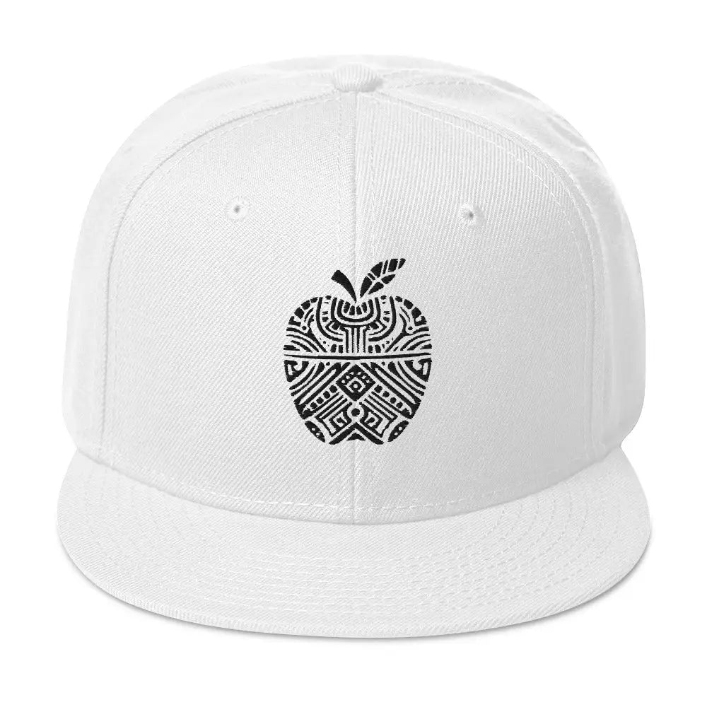 Tribal Wisdom: Knowledge Symbol Snapback Hat - White