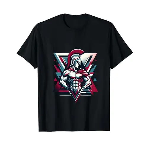 Triumphant Spartan Warrior in Cape T Shirt Apparel