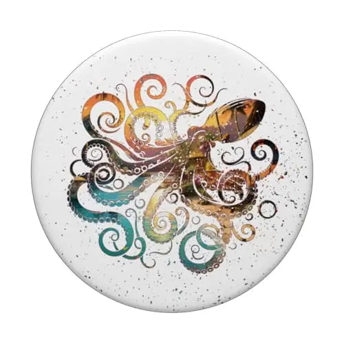 Tropical Depths: Octopus Under the Stars PopSockets