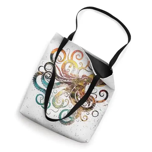 Tropical Depths: Octopus Under the Stars Tote Bag Apparel
