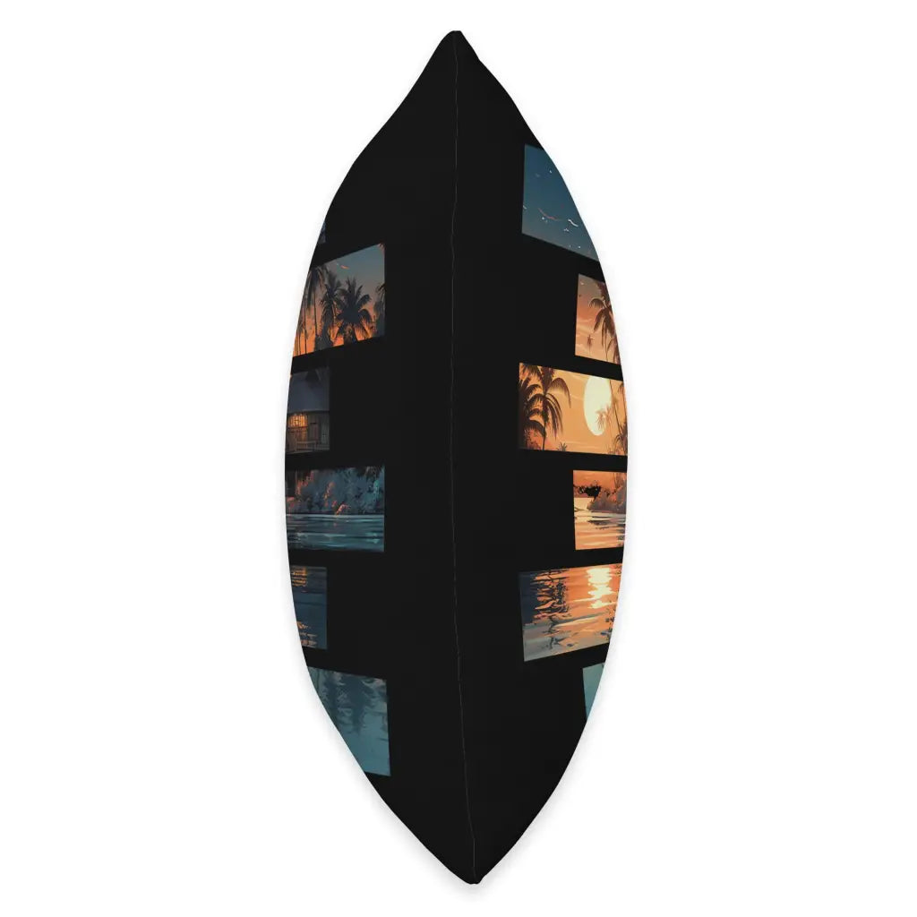 Tropical Tranquility: Fragmented Sunset Retreat Throw