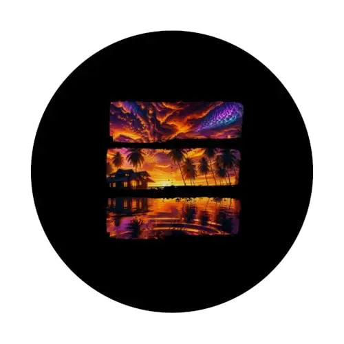 Tropical Twilight: Sunset Serenade PopSockets Swappable