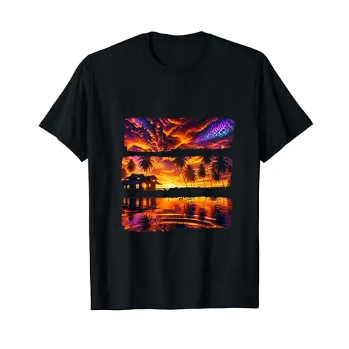 Tropical Twilight: Sunset Serenade T Shirt Apparel