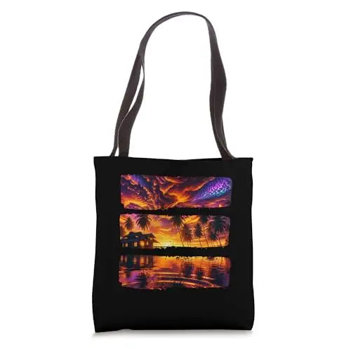 Tropical Twilight: Sunset Serenade Tote Bag Apparel