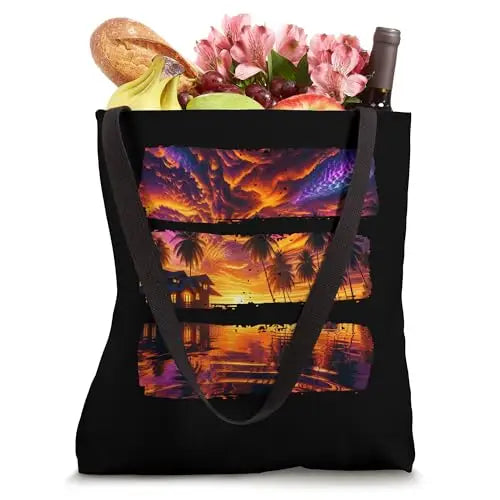 Tropical Twilight: Sunset Serenade Tote Bag Apparel
