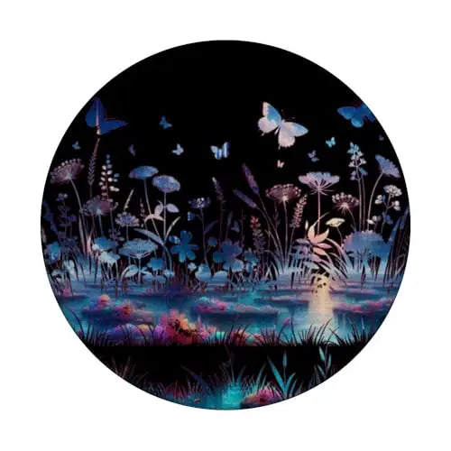 Twilight Garden: Ethereal Meadow with Butterflies