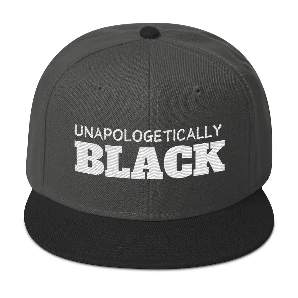 Unapologetically Black Snapback Hat - Charcoal gray