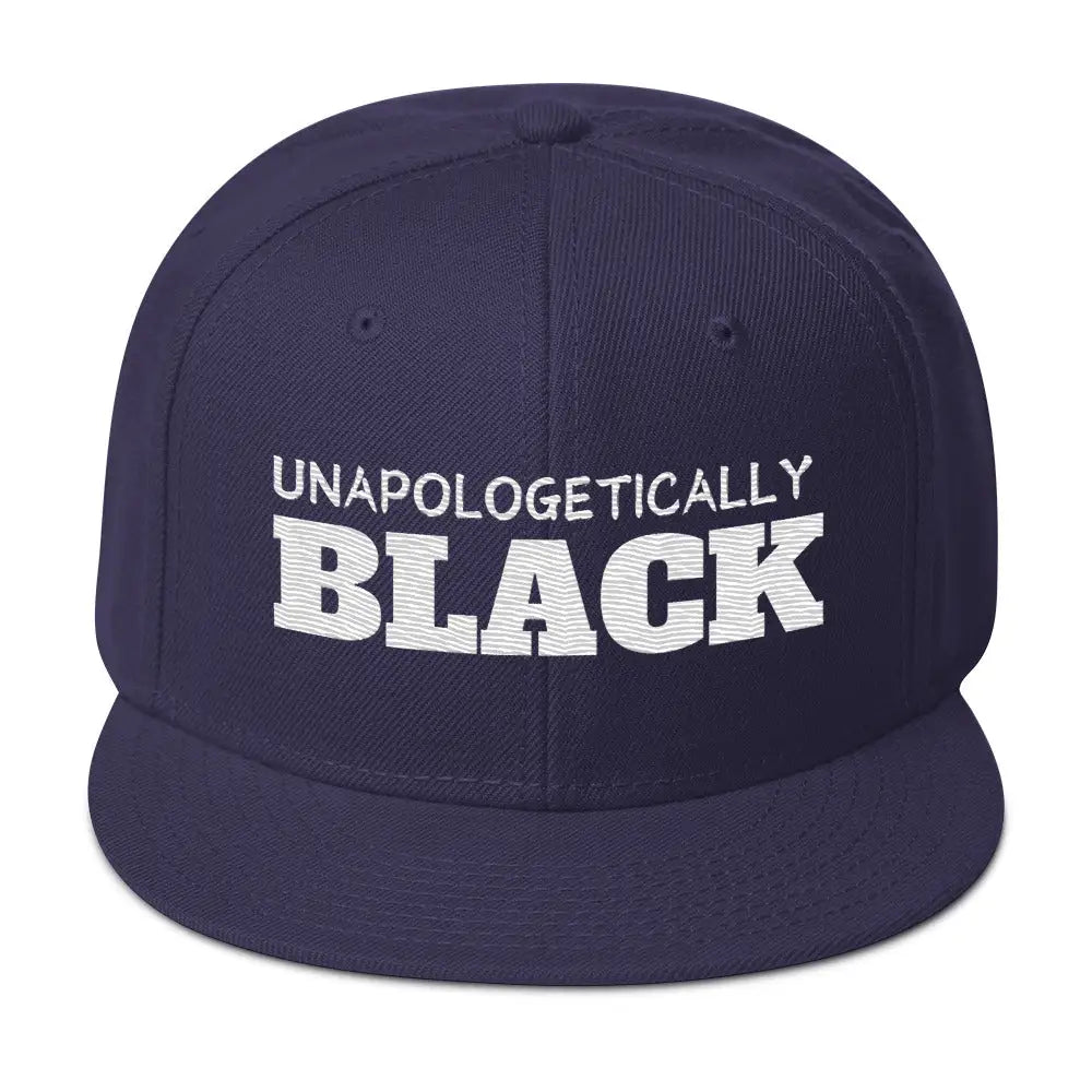 Unapologetically Black Snapback Hat - Navy blue