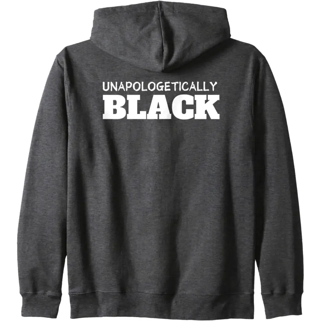 Unapologetically Black Zip Hoodie - Dark Heather Grey