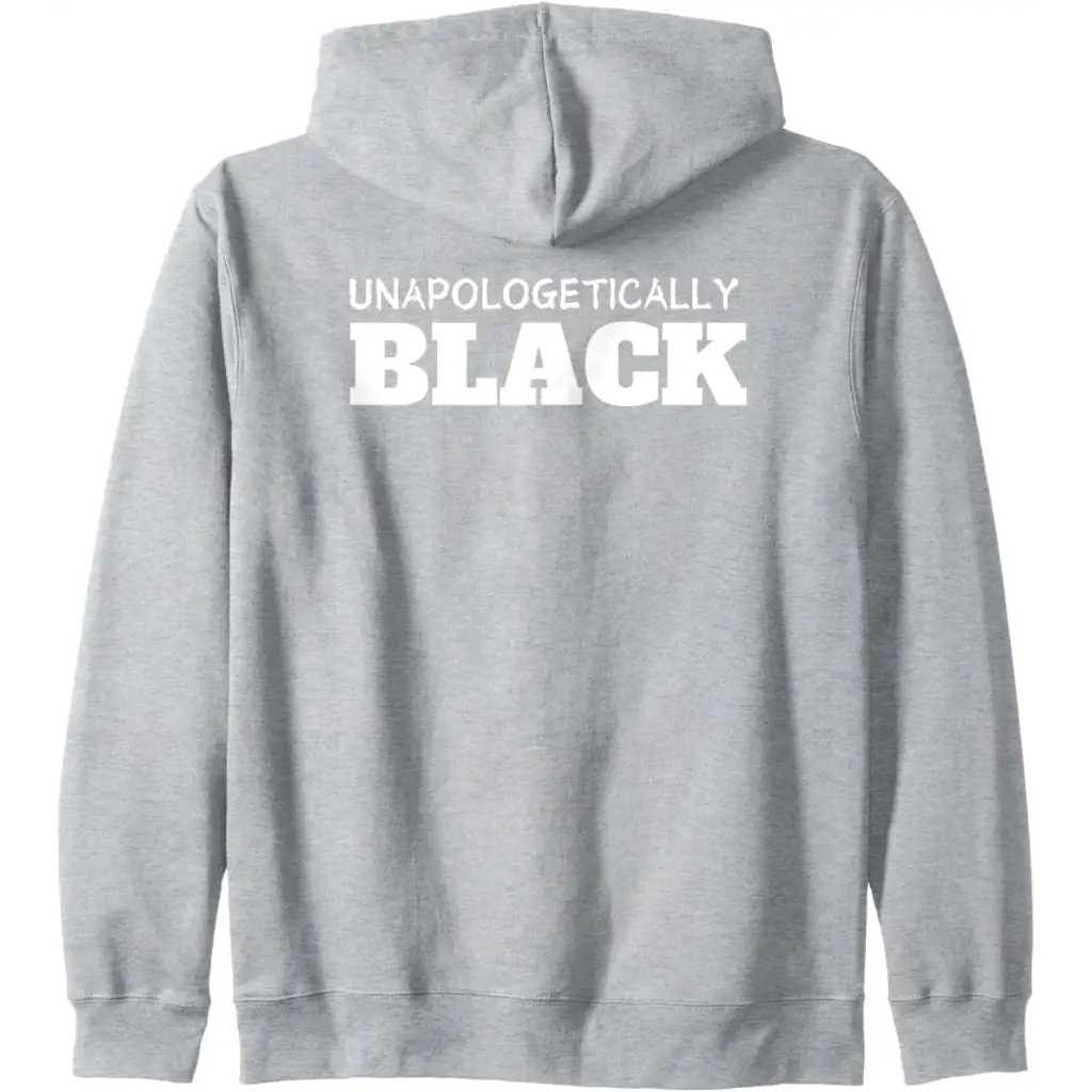 Unapologetically Black Zip Hoodie - Heather Grey / Adult