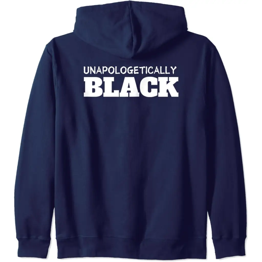 Unapologetically Black Zip Hoodie - Navy Blue / Adult