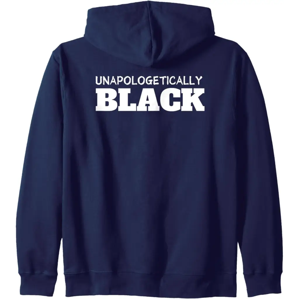 Unapologetically Black Zip Hoodie - Navy Blue / Adult