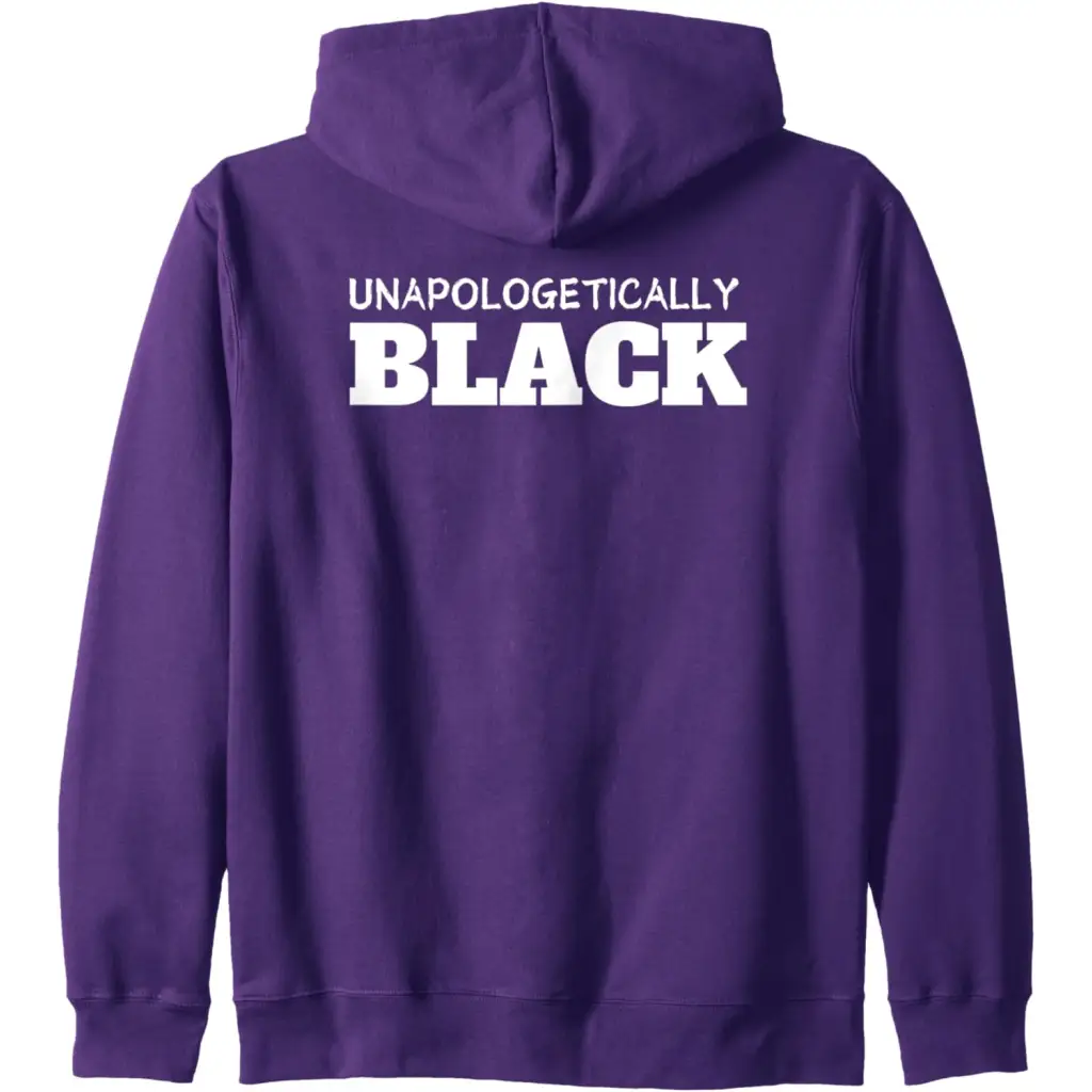 Unapologetically Black Zip Hoodie - Purple / Adult Unisex