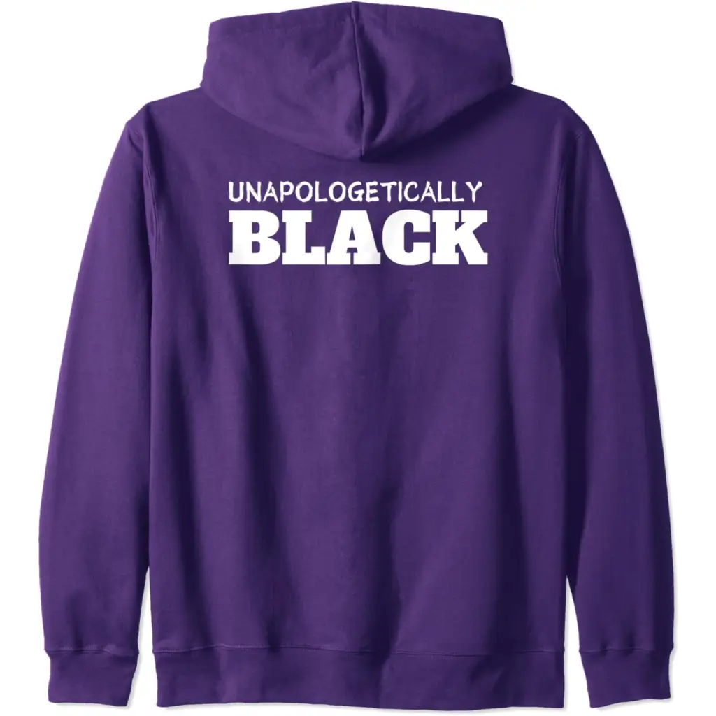 Unapologetically Black Zip Hoodie - Purple / Adult Unisex