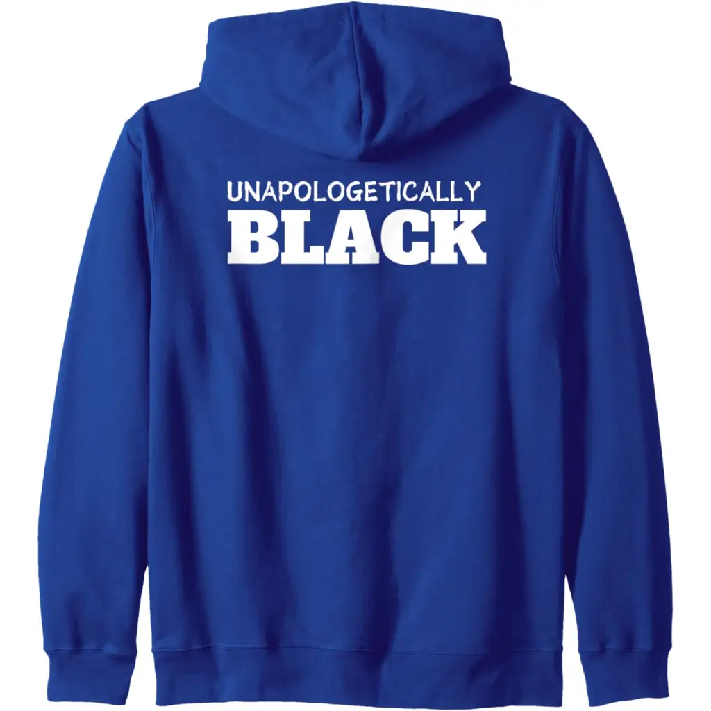 Unapologetically Black Zip Hoodie - Royal Blue / Adult