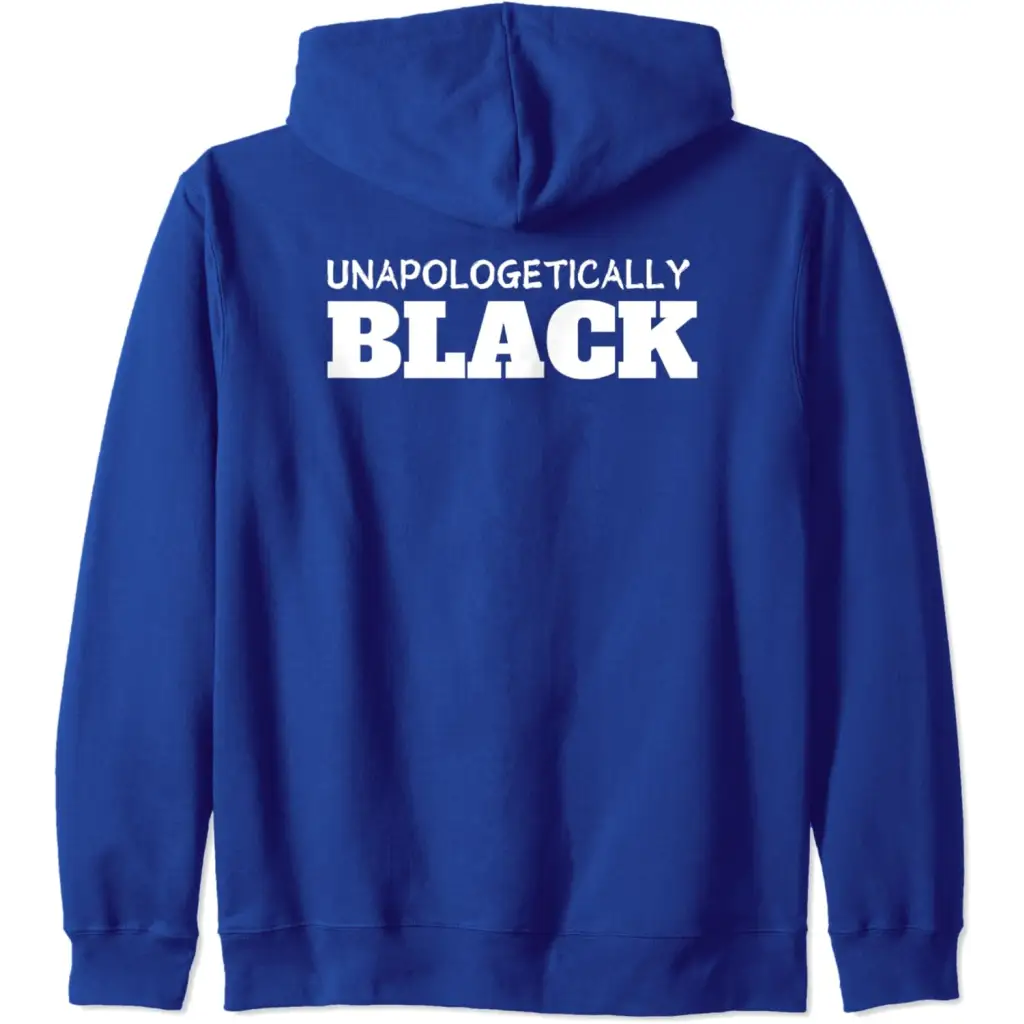 Unapologetically Black Zip Hoodie - Royal Blue / Adult