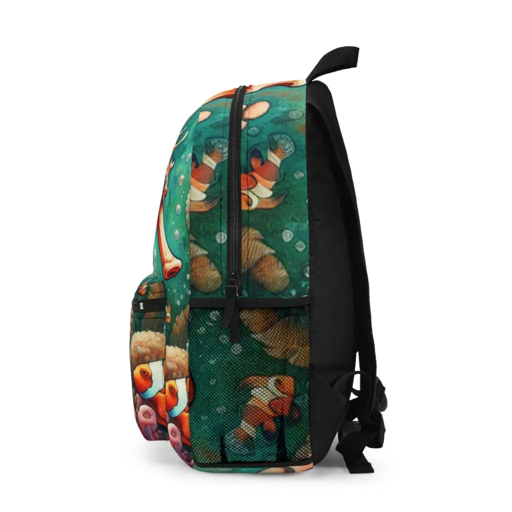 Underwater Fantasy with Seahorse and Fish - Backpack