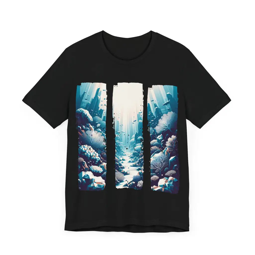 Underwater Polygonal Coral Reef - Jersey Short Sleeve Tee