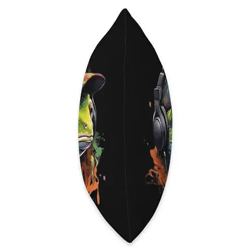 Urban Drip Hustle: The Hip Hop Frog Throw Pillow Home