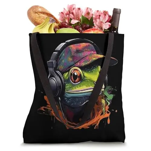 Urban Drip Hustle: The Hip Hop Frog Tote Bag Apparel