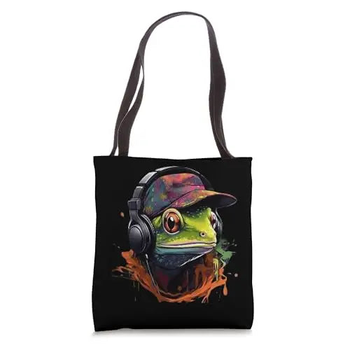 Urban Drip Hustle: The Hip Hop Frog Tote Bag Apparel