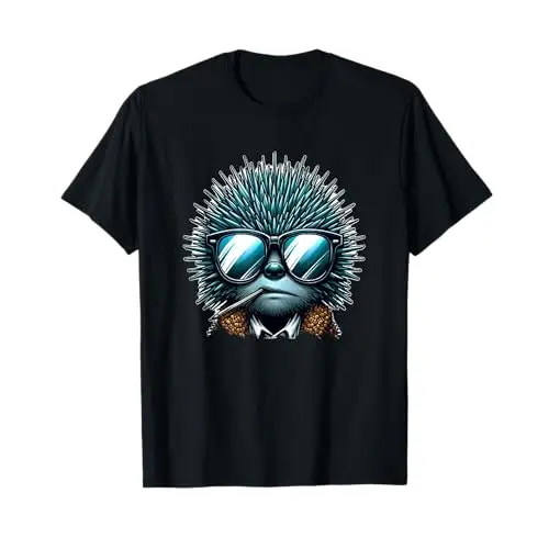 Urban Drip Streetwear Cool Quills: Hedgehog Hustle T Shirt
