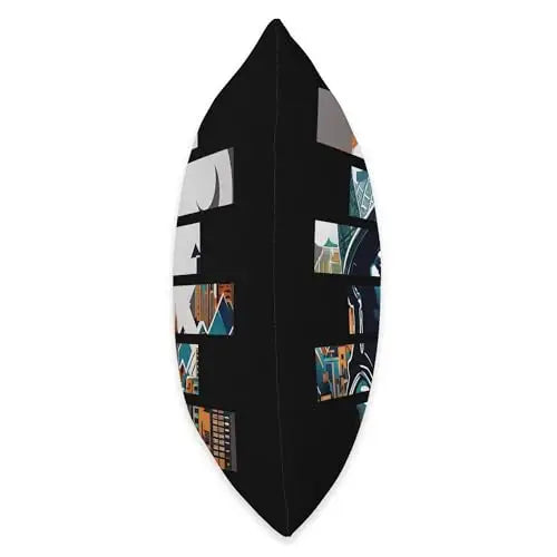 Urban Elegance: Cityscape in Stripes Throw Pillow Home