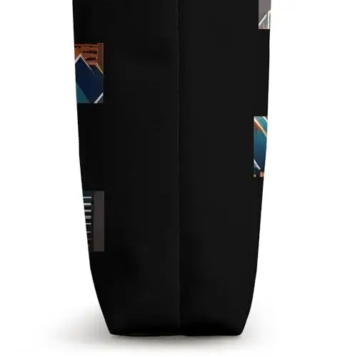 Urban Elegance: Cityscape in Stripes Tote Bag Apparel