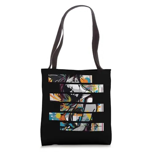 Urban Flow: Fragmented Rhythms Tote Bag Apparel