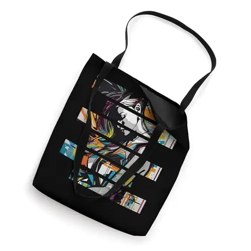 Urban Flow: Fragmented Rhythms Tote Bag Apparel