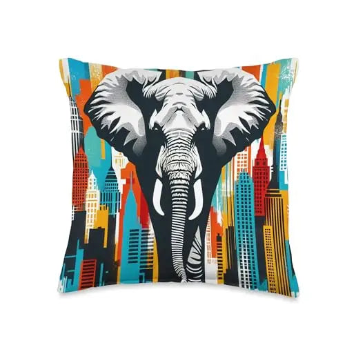 Urban Giant: The Spirit of the Elephant Throw Pillow Home