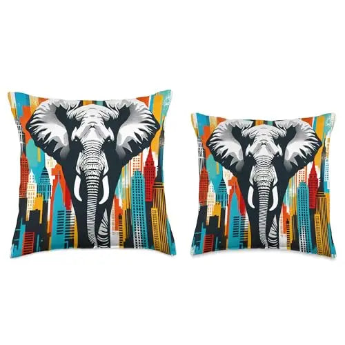 Urban Giant: The Spirit of the Elephant Throw Pillow Home