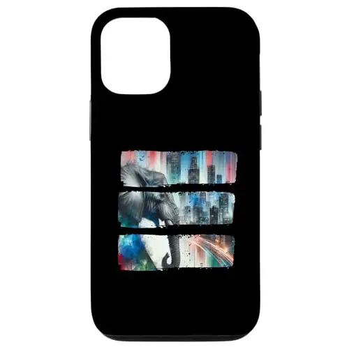 Urban Majesty: Elephant Against Vibrant Skyline Case