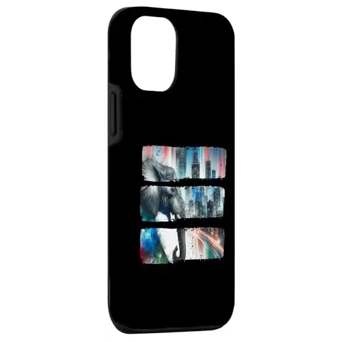 Urban Majesty: Elephant Against Vibrant Skyline Case