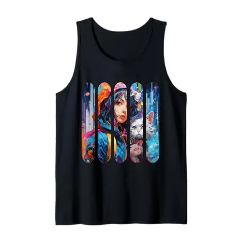 Urban Odyssey: Vibrant Perspectives Tank Top Apparel