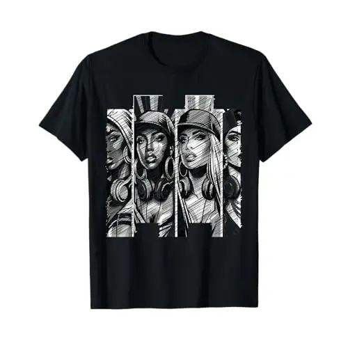 Urban Rhythm: Bold Hip Hop Queens T Shirt Apparel
