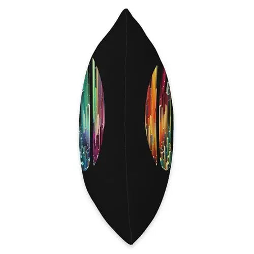 Urban Spectrum: A Panoramic Cityscape” Throw Pillow Home