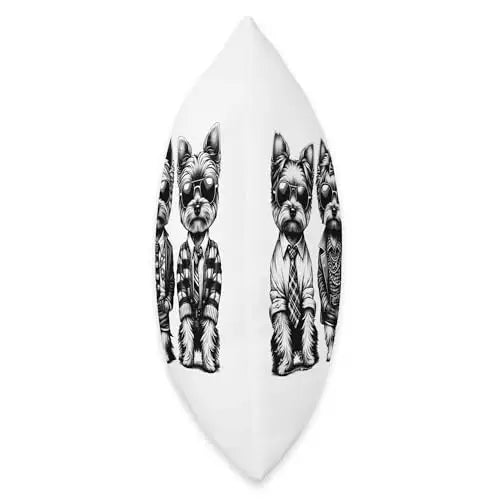 Urban Terriers Hustlers: Hip Hop Pups in Drip Throw Pillow