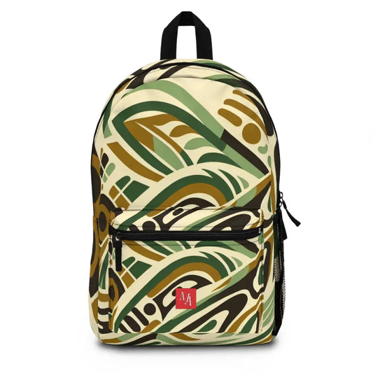 Verdant Abstract Swirls - Backpack - One size - Bags