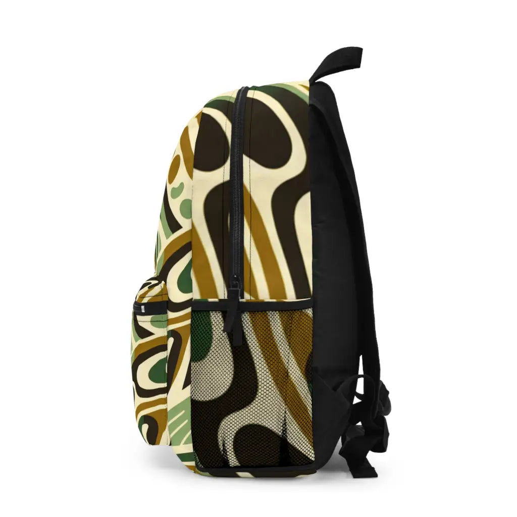 Verdant Abstract Swirls - Backpack - One size - Bags