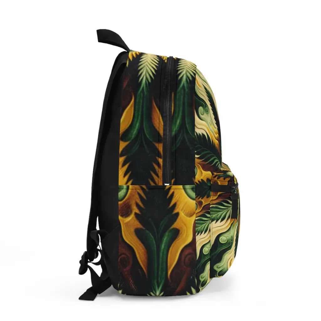 Verdant Whorls and Foliage Fusion - Backpack - One size