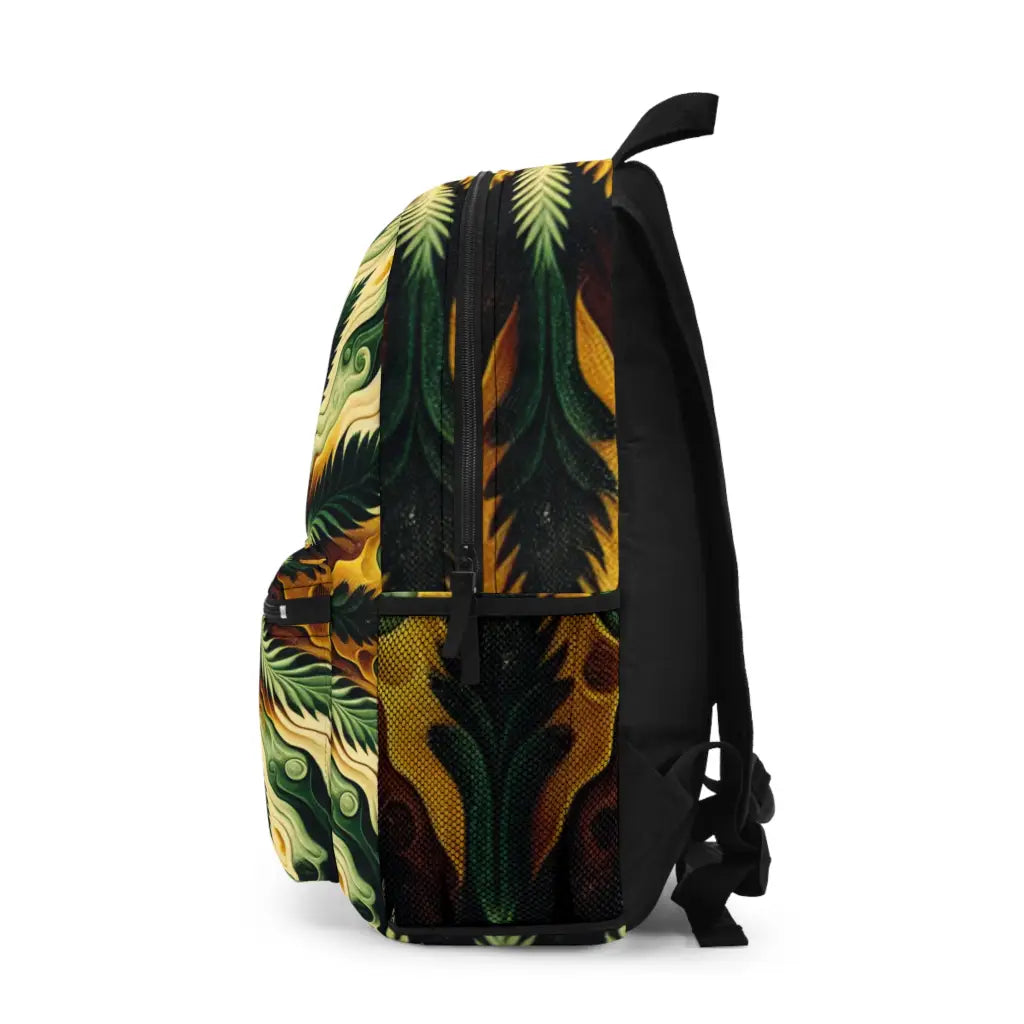 Verdant Whorls and Foliage Fusion - Backpack - One size