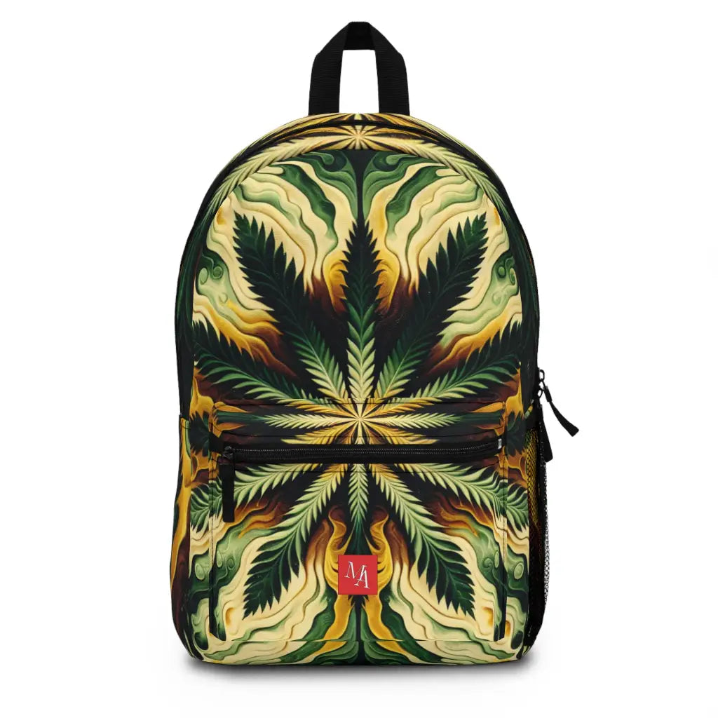 Verdant Whorls and Foliage Fusion - Backpack - One size