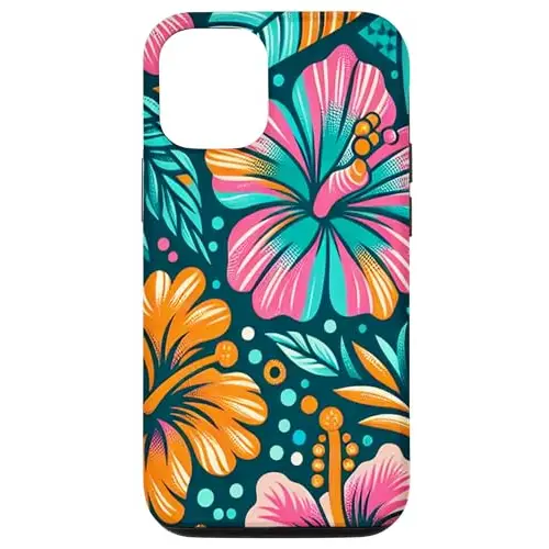 Vibrant Bouquet: Captivating Pink and Blue Florals Case