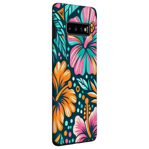 Vibrant Bouquet: Captivating Pink and Blue Florals Case
