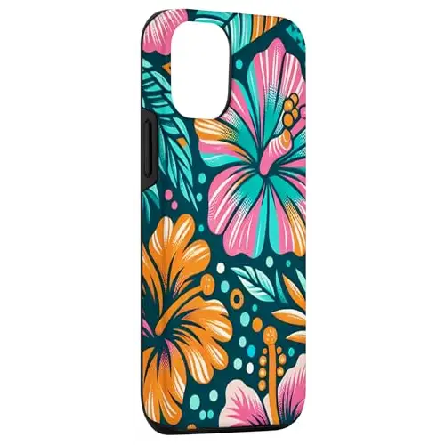 Vibrant Bouquet: Captivating Pink and Blue Florals Case
