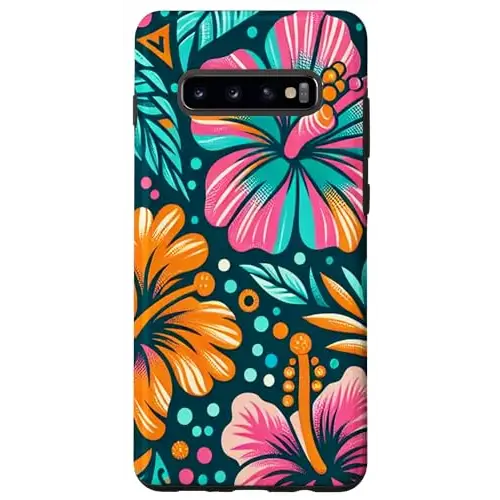 Vibrant Bouquet: Captivating Pink and Blue Florals Case