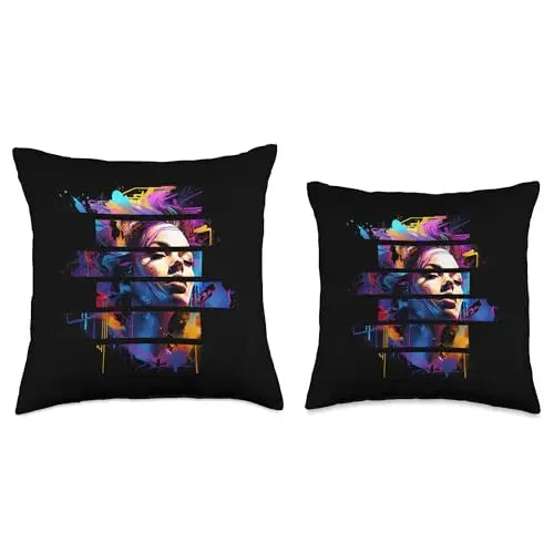Vibrant Dreams: Abstract Fragmented Vision Throw Pillow Home