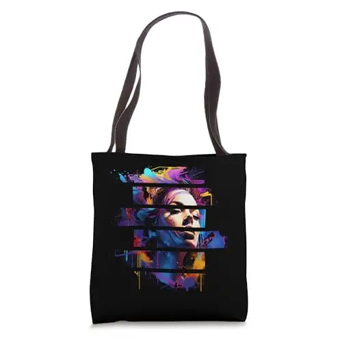 Vibrant Dreams: Abstract Fragmented Vision Tote Bag Apparel